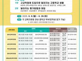 서울시교육청, 11개 교육지원청서 고교학점제 설명회 개최 기사 이미지