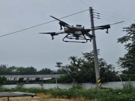 보은군, ASF 선제적 방역 위해 드론을 통한 야생동물 기피제 살포 기사 이미지