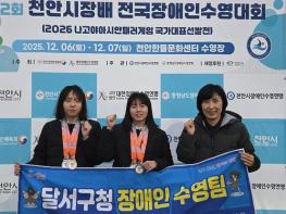 달서구청 장애인 수영팀, 전국대회서 금메달 2개 포함 메달 4개 획득 기사 이미지