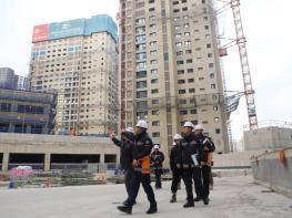 계양소방서, 겨울철 고층건축물 공사현장 대상 관서장 현장예찰 기사 이미지