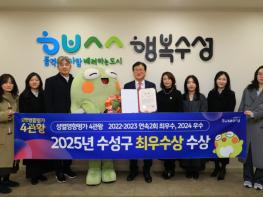 ‘여성친화도시 지속 추진 노력 결실’ 수성구, 2025년 대구시 성별영향평가 ‘최우수상’ 수상 기사 이미지