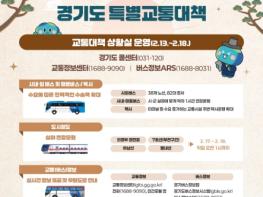 경기도, 설 연휴 특별교통대책 수립. ‘안전하고 편리한 고향가는길’ 조성 기사 이미지