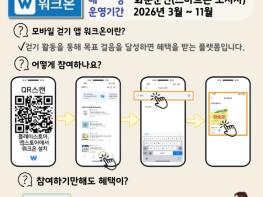 화순군을 걷자! 군민 걷기 챌린지 운영 기사 이미지