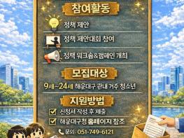 해운대구, 제13기 청소년참여위원회 위원 공개 모집 기사 이미지