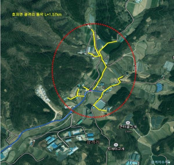원주시, 호저면 광격리 동막 소규모수도시설 개량공사 준공 기사 이미지