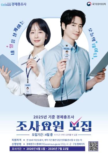 고양시 일산서구, ‘2025년 기준 경제총조사’ 조사요원 52명 모집 기사 이미지