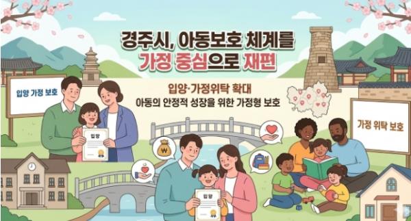 경주시, 보호아동 ‘가정형 보호’ 강화…입양·위탁 확대 기사 이미지