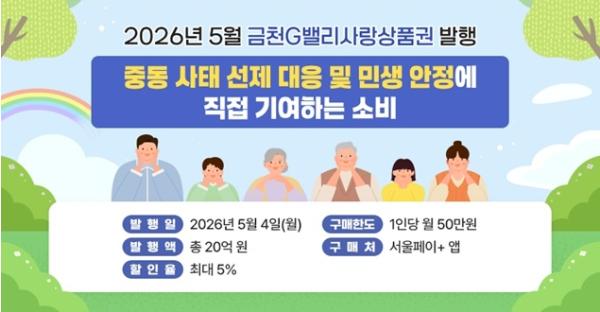 금천구, 5월 4일 '금천G밸리사랑상품권' 20억 원 발행 기사 이미지