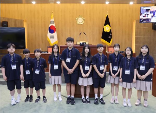 단양군의회, 단양중학교 학생 ‘모의의정’ 체험