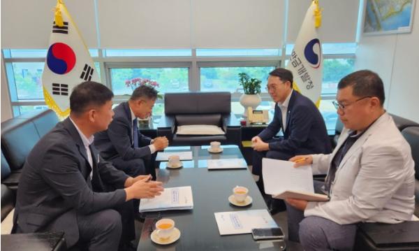 정성주 김제시장, 문성요 신임 새만금개발청장 면담 기사 이미지