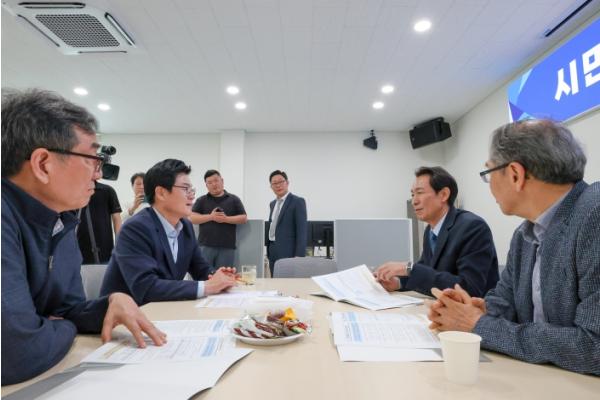 우상호･구자열 당선인 전격 회동…원주 핵심 현안 ‘도정 반영’ 물꼬 텄다