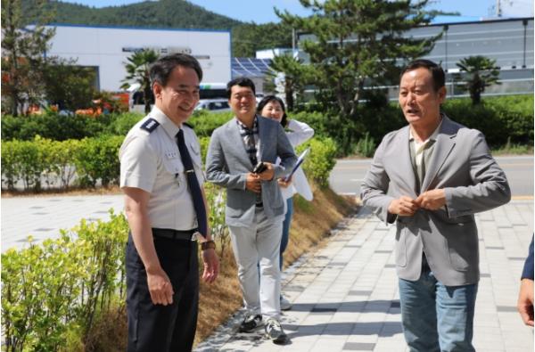 신안소방서 “김태성 신안군수 첫 방문 환영”