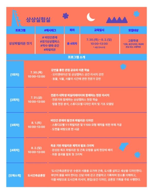 경기상상캠퍼스, 고교생 건축·공예 융합 교육 '상상파빌리온 짓기' 운영 기사 이미지