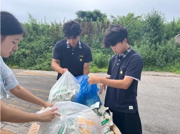 영암중학교 학생들, 종이팩 모아 자원순환 실천