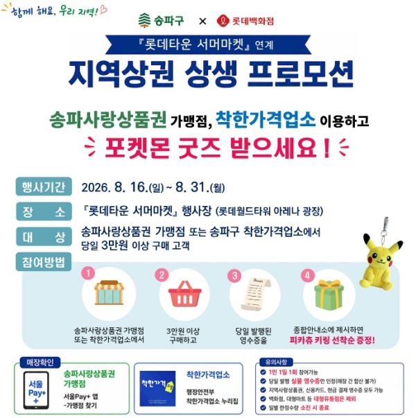 송파구-롯데백화점, '서머마켓' 발길을 골목 상권으로! 기사 이미지