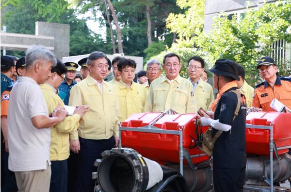 강석주 통영시장, 행정안전부 장관에 특별재난지역 지정 건의 기사 이미지