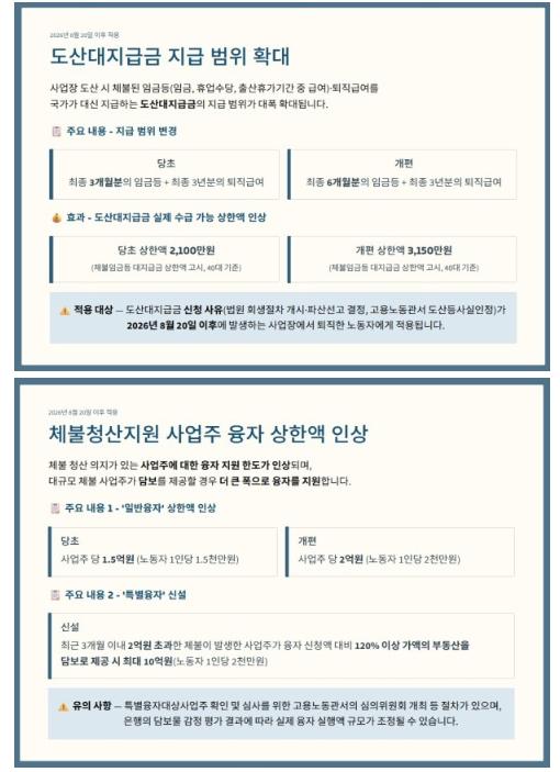 고용노동부, 땀 흘려 일한 노동의 가치가 보호받도록, 체불 노동자 안전망이 촘촘해집니다