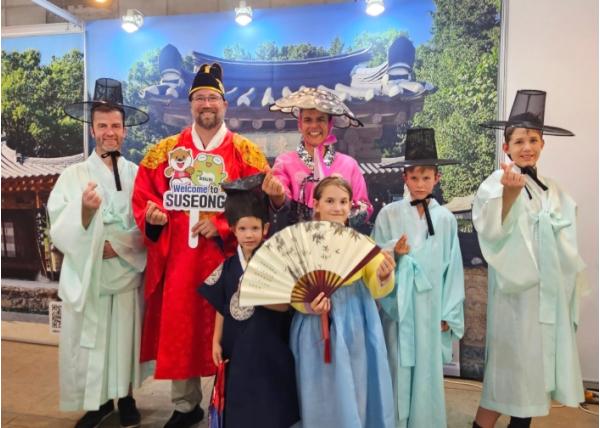세계 육상 마스터즈 선수단, 수성구 치유 관광 매력에 빠지다