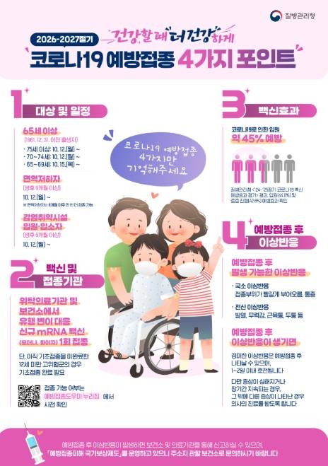 질병관리청, 2026-2027절기 코로나19 국가예방접종 시행계획 발표