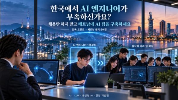 AI 인력난 속 베트남 개발팀 활용 확대···한국 기업의 현실적인 선택지로 기사 이미지