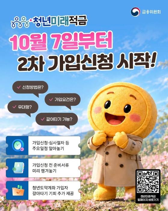 금융위원회, 청년미래적금, 10월 7일부터 2차 가입신청 시작!