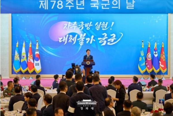 이 대통령 '자주국방은 곧 주권…전작권 환수로 그 꿈 반드시 이룰 것'