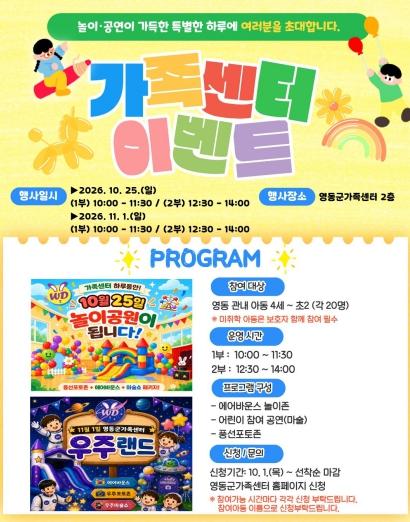 영동군가족센터, 아동 대상 ‘가족센터 이벤트’ 운영 기사 이미지