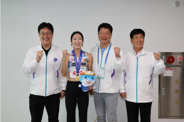 진천군 선수단, 제107회 전국체전서 금빛 질주 기사 이미지