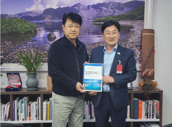 류경완 군수,‘대전∼남해선 국가철도망 반영’건의 기사 이미지