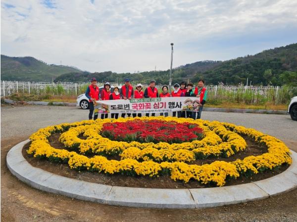 영덕군 지속가능발전협의회, 회원 20여 명 국화 심기 봉사활동 펼쳐 기사 이미지