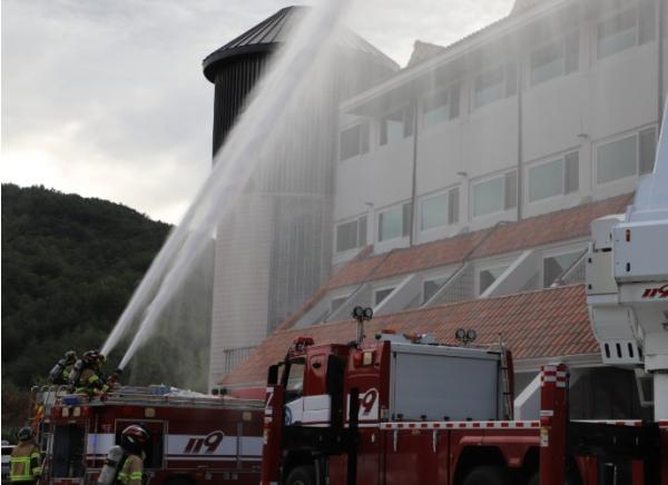 울진소방서, 1급 대상물(호텔덕구온천) 합동소방훈련 실시 기사 이미지